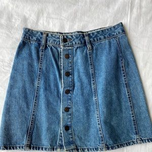 Jean Skirt with Buttons